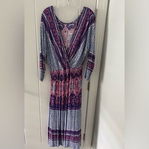 Fuchsia and blue Free People dress